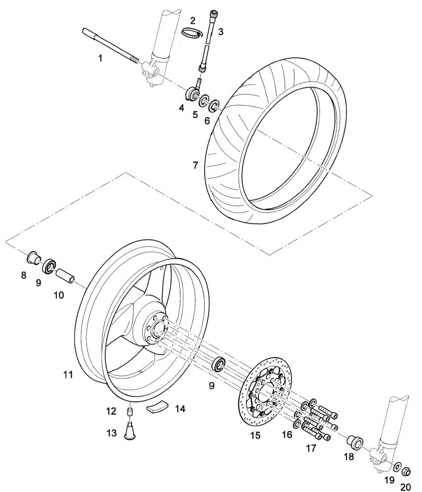 Vorderrad 17" Gussrad